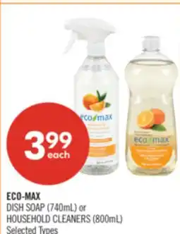 Shoppers Drug Mart ECO-MAX DISH SOAP (740mL) or HOUSEHOLD CLEANERS (800mL) offer