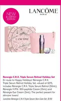 Shoppers Drug Mart Lancôme Renergie C.R.X Triple Serum Skin Care Set offer