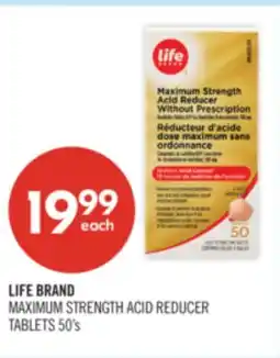 Shoppers Drug Mart LIFE BRAND MAXIMUM STRENGTH ACID REDUCER TABLETS offer