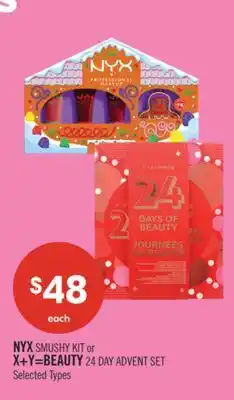 Shoppers Drug Mart NYX SMUSHY KIT or X+Y=BEAUTY 24 DAY ADVENT SET offer