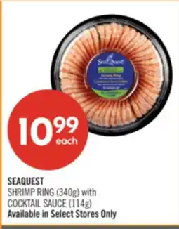 Shoppers Drug Mart SEAQUEST SHRIMP RING (340g) with COCKTAIL SAUCE (114g) offer