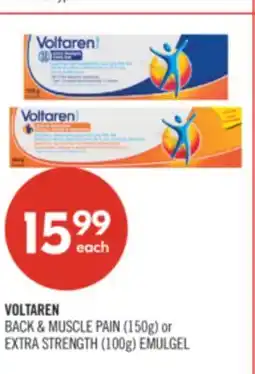 Shoppers Drug Mart VOLTAREN BACK & MUSCLE PAIN (150g) or EXTRA STRENGTH (100g) EMULGEL offer
