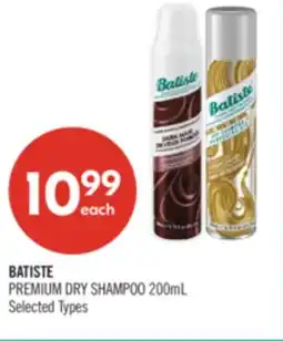 Shoppers Drug Mart BATISTE PREMIUM DRY SHAMPOO offer