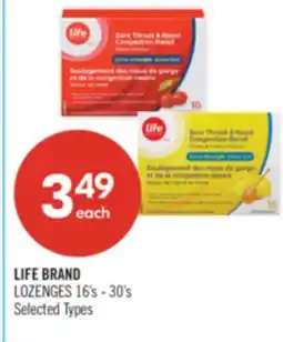 Shoppers Drug Mart LIFE BRAND LOZENGES offer