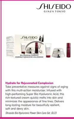 Shoppers Drug Mart Shiseido Bio Hyaluronic Power Skin Care Set offer