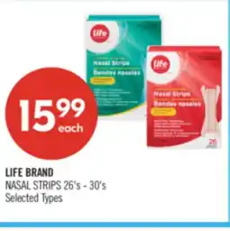Shoppers Drug Mart LIFE BRAND NASAL STRIPS offer