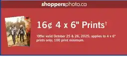 Shoppers Drug Mart 4 x 6 Prints† offer