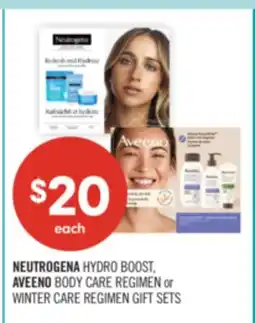 Shoppers Drug Mart NEUTROGENA HYDRO BOOST, AVEENO BODY CARE REGIMEN or WINTER CARE REGIMEN GIFT SETS offer