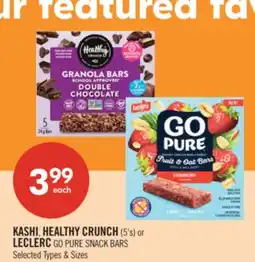 Shoppers Drug Mart KASHI HEALTHY CRUNCH (5'S) OR LECLERC GO PURE SNACK BARS offer