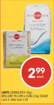 Shoppers Drug Mart LANTIC GRANULATED (2kg), BRILLIANT YELLOW or ICING (1kg) SUGAR offer
