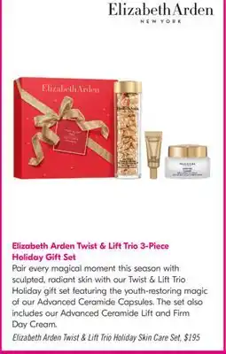 Shoppers Drug Mart Elizabeth Arden Twist & Lift Trio Holiday Skin Care Set offer