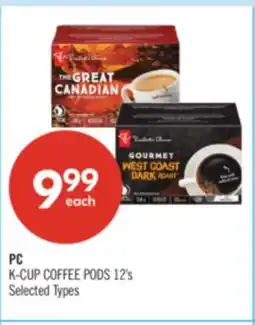 Shoppers Drug Mart PC K-CUP COFFEE PODS 12's offer