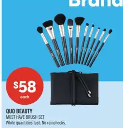 Shoppers Drug Mart QUO BEAUTY MUST HAVE BRUSH SET offer