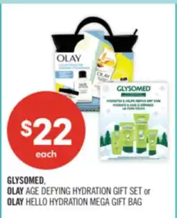 Shoppers Drug Mart GLYSOMED, OLAY AGE DEFYING HYDRATION GIFT SET or OLAY HELLO HYDRATION MEGA GIFT BAG offer