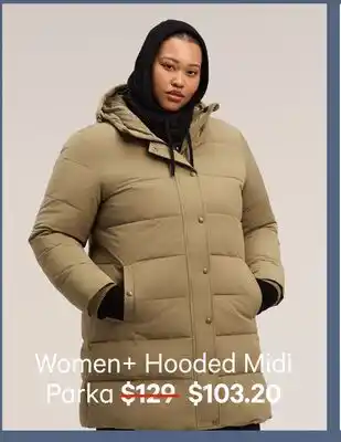 Joe Fresh Women + Hooded Midi Parka offer