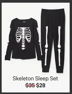 Joe Fresh Skeleton Sleep Set offer