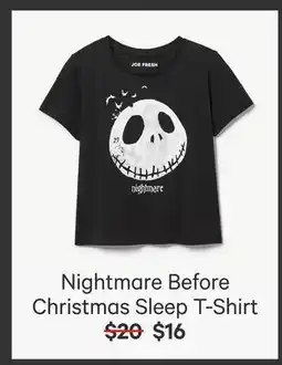 Joe Fresh Nightmare Before Christmas Sleep T-Shirt offer