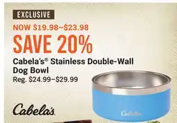 Cabela's Cabela's Stainless Double-Wall Dog Bowl offer