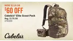 Cabela's Cabela's Elite Scout Pack offer