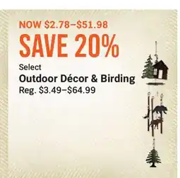 Cabela's Select Outdoor Décor & Birding offer