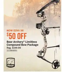 Cabela's Bear Archery Limitless Compound Bow Package offer
