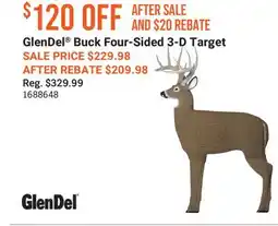 Cabela's GlenDel Buck Four-Sided 3-D Target offer