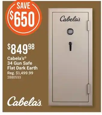 Cabela's Cabela's 34 Gun Safe Flat Dark Earth offer