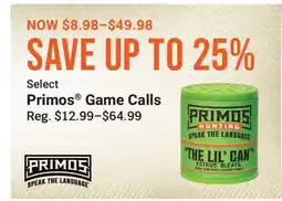 Cabela's Select Primos Game Calls offer