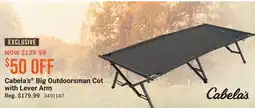 Cabela's Cabela's Big Outdoorsman Cot with Lever Arm offer