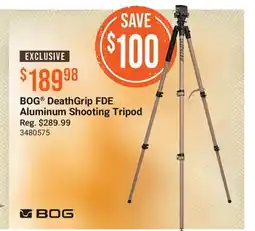 Cabela's BOG DeathGrip FDE Aluminum Shooting Tripod offer