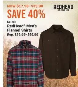 Cabela's RedHead Men's Flannel Shirts offer