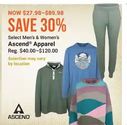 Cabela's Ascend Apparel offer
