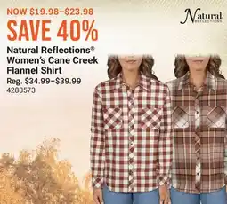 Cabela's Natural Reflections Women's Cane Creek Flannel Shirt offer