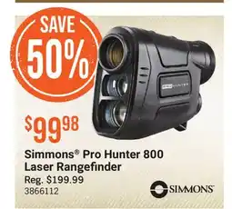 Cabela's Simmons Pro Hunter 800 Laser Rangefinder offer