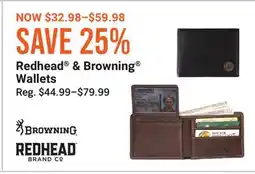 Cabela's Redhead & Browning Wallets offer