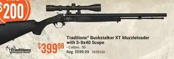 Cabela's Traditions Buckstalker XT Muzzleloader with 3-9x40 Scope offer