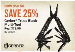 Cabela's Gerber Truss Black Multi-Tool offer