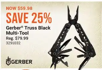 Cabela's Gerber Truss Black Multi-Tool offer