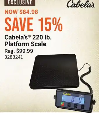 Cabela's Cabela's 220 lb. Platform Scale offer