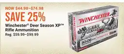 Cabela's Winchester Deer Season XP Rifle Ammunition offer