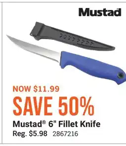 Cabela's Mustad 6 Fillet Knife offer
