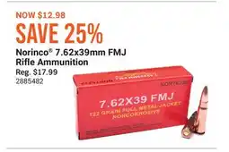 Cabela's Norinco 7.62x39mm FMJ Rifle Ammunition offer