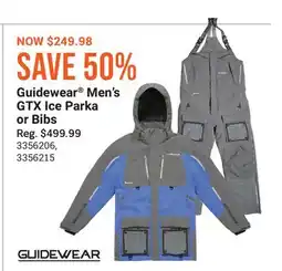 Cabela's Guidewear Men's GTX Ice Parka or Bibs offer