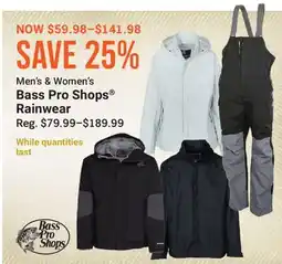 Cabela's Bass Pro Shops Rainwear offer