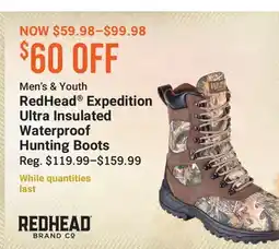 Cabela's RedHead Expedition Ultra Insulated Waterproof Hunting Boots offer
