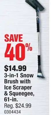 PartSource 3-in-1 Snow Brush with Ice Scraper & Squeegee offer