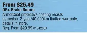 PartSource OE + Brake Rotors offer
