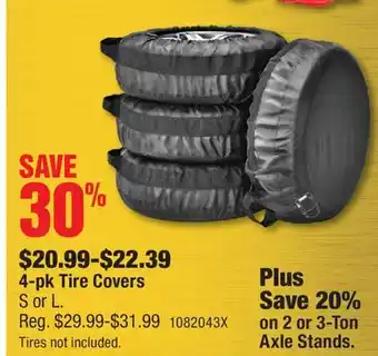 PartSource 4-pk Tire Covers offer