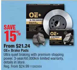 PartSource OE + Brake Pads offer