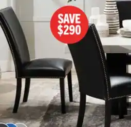 The Brick Cami 7pc Dining Set with Table & 6 Grey Chairs, Genuine Marble Top, 70W offer